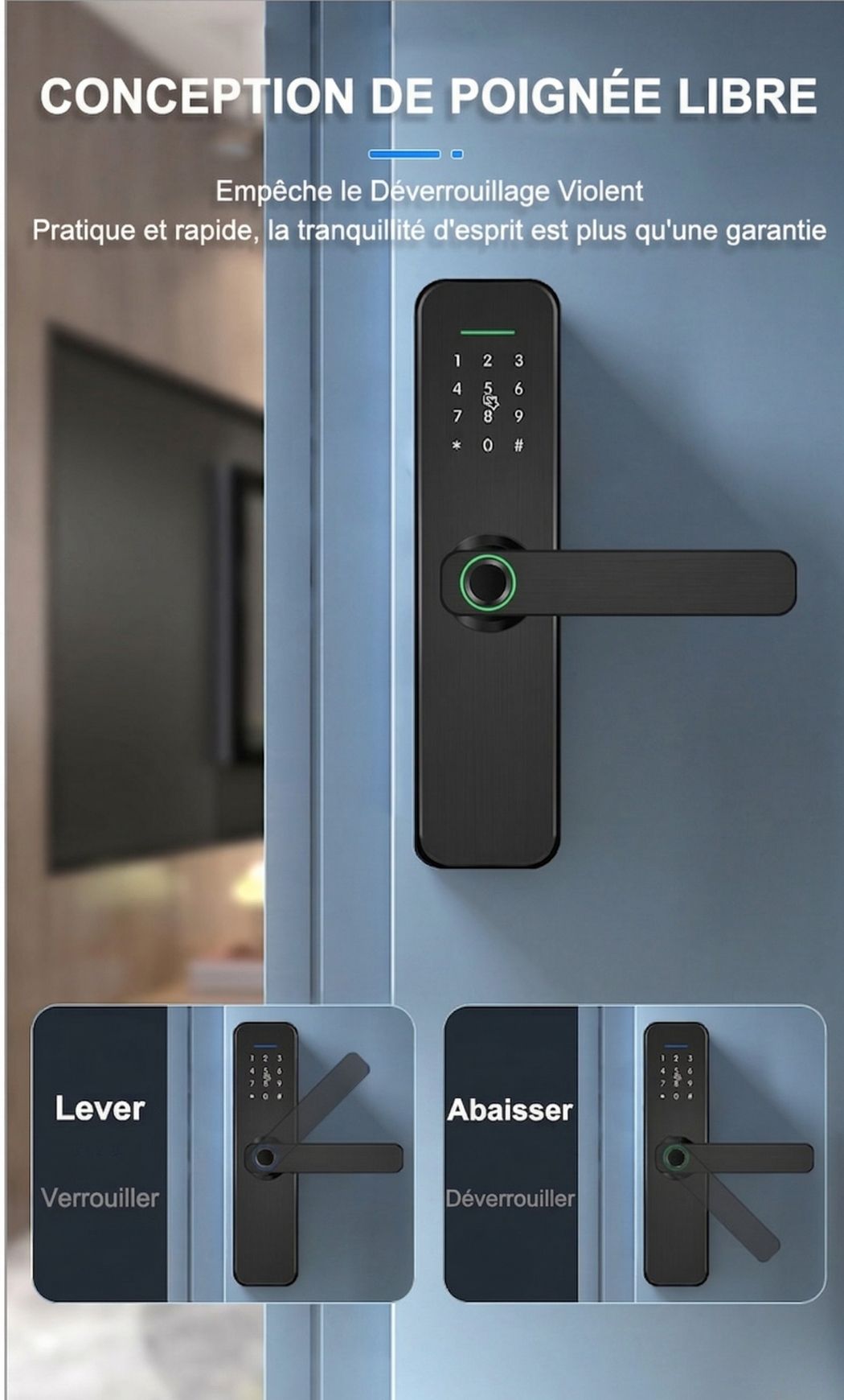 Serrure Intelligente - Vingo NoKey Lock 5en1 - image 4