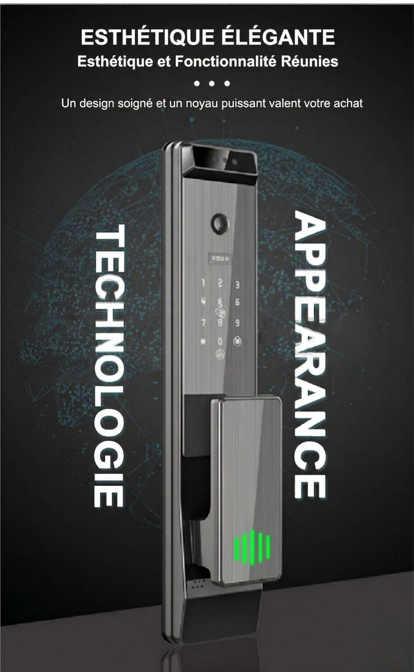 Serrure Intelligente Reconnaissance Faciale - Vingo RapidLock Facial - image 5