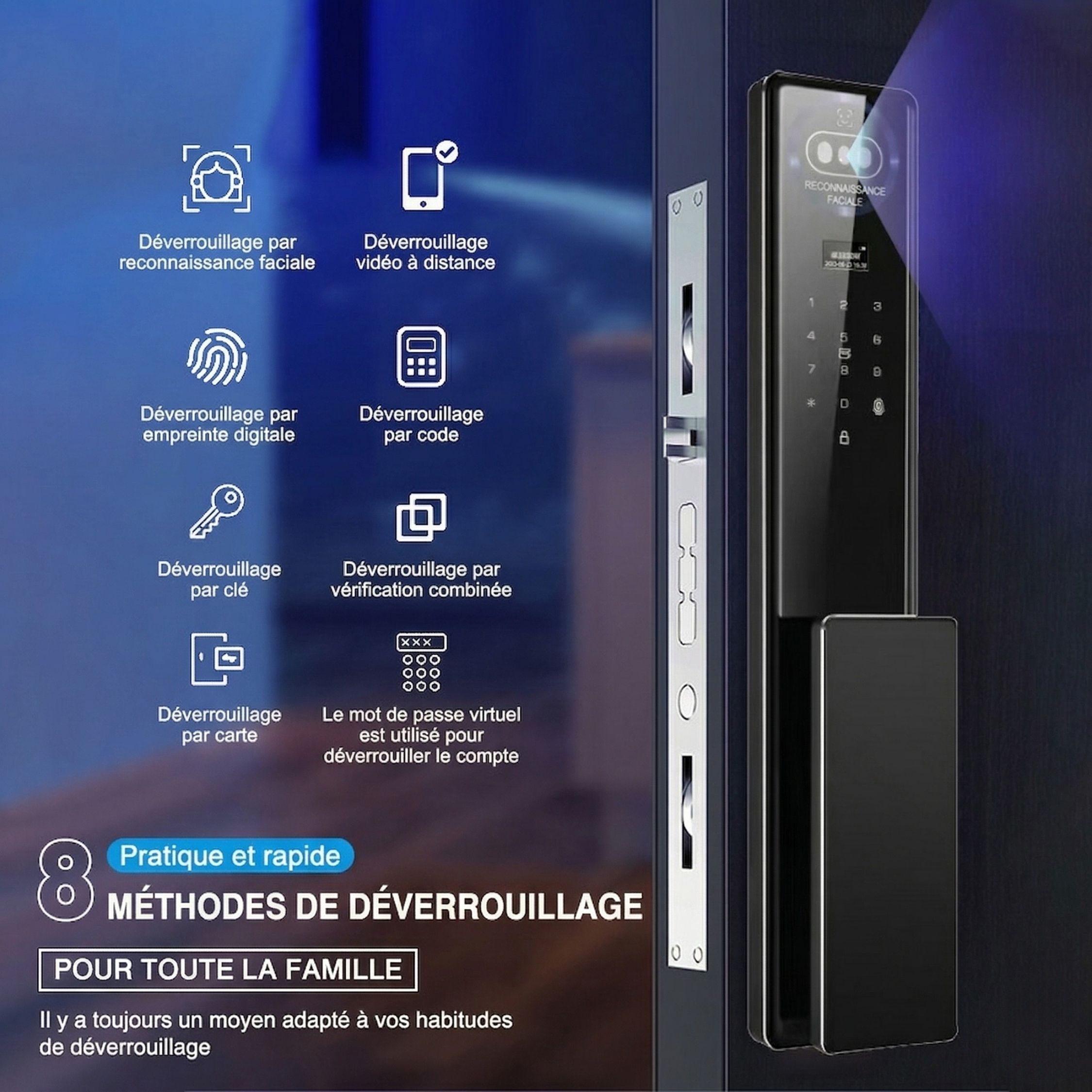 Serrure Intelligente - Vingo UltraSecure Vision 8en1 - image 3